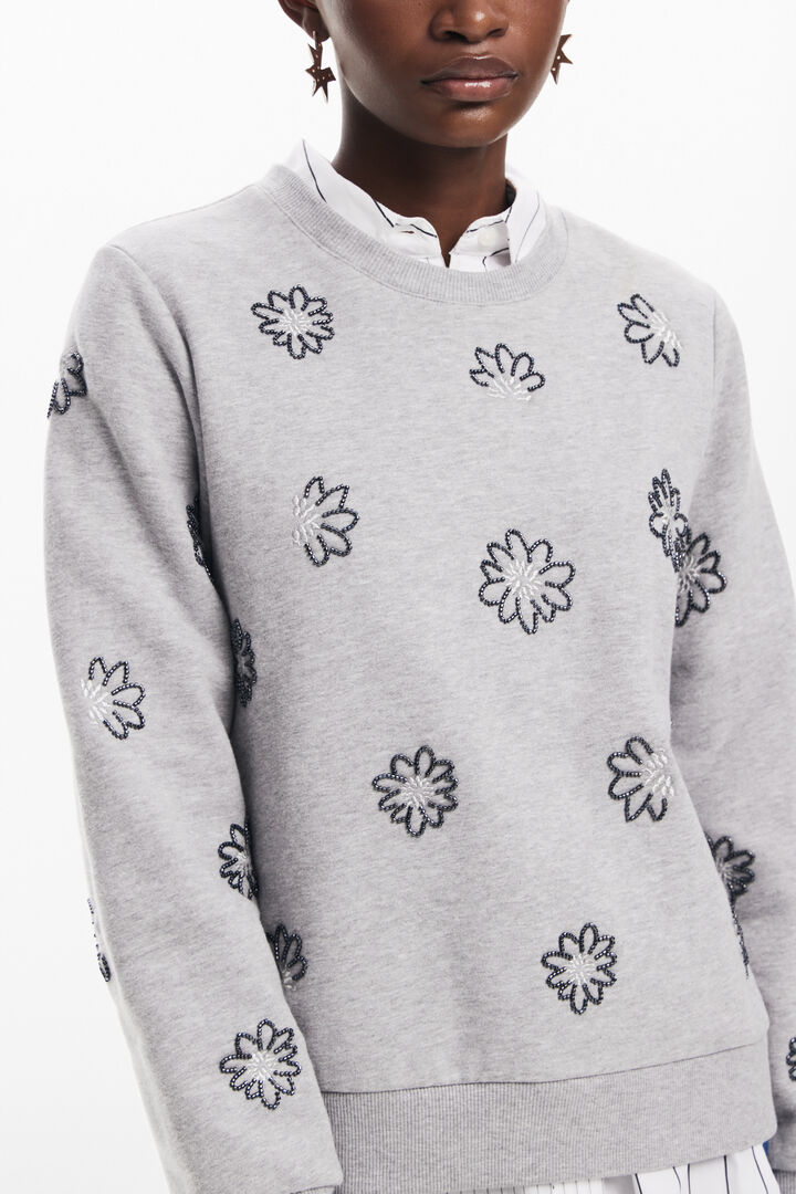 Jewel flower sweatshirt | Desigual