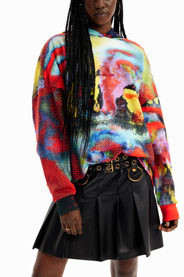 María Escoté oversize hoodie | Desigual