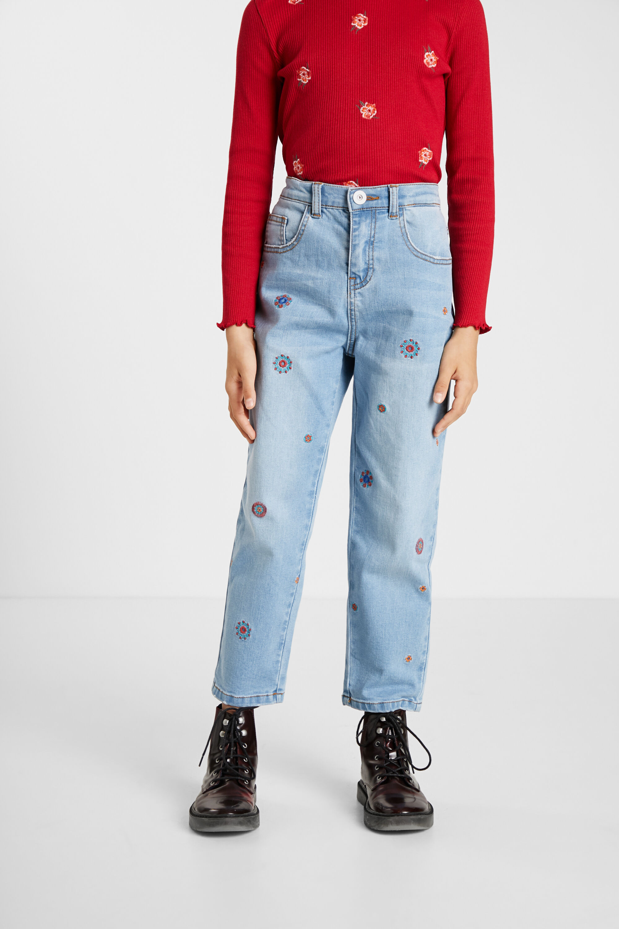 Desigual clearance embroidered jeans