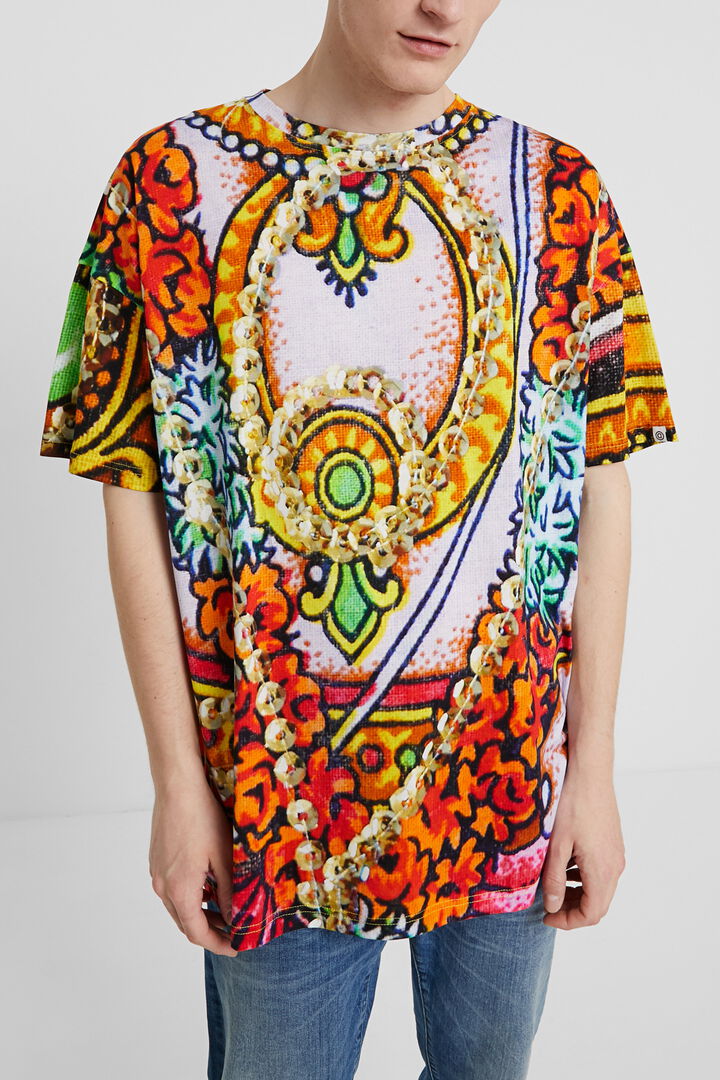 Unisex-T-Shirt mit Hindu-Motiven | Desigual