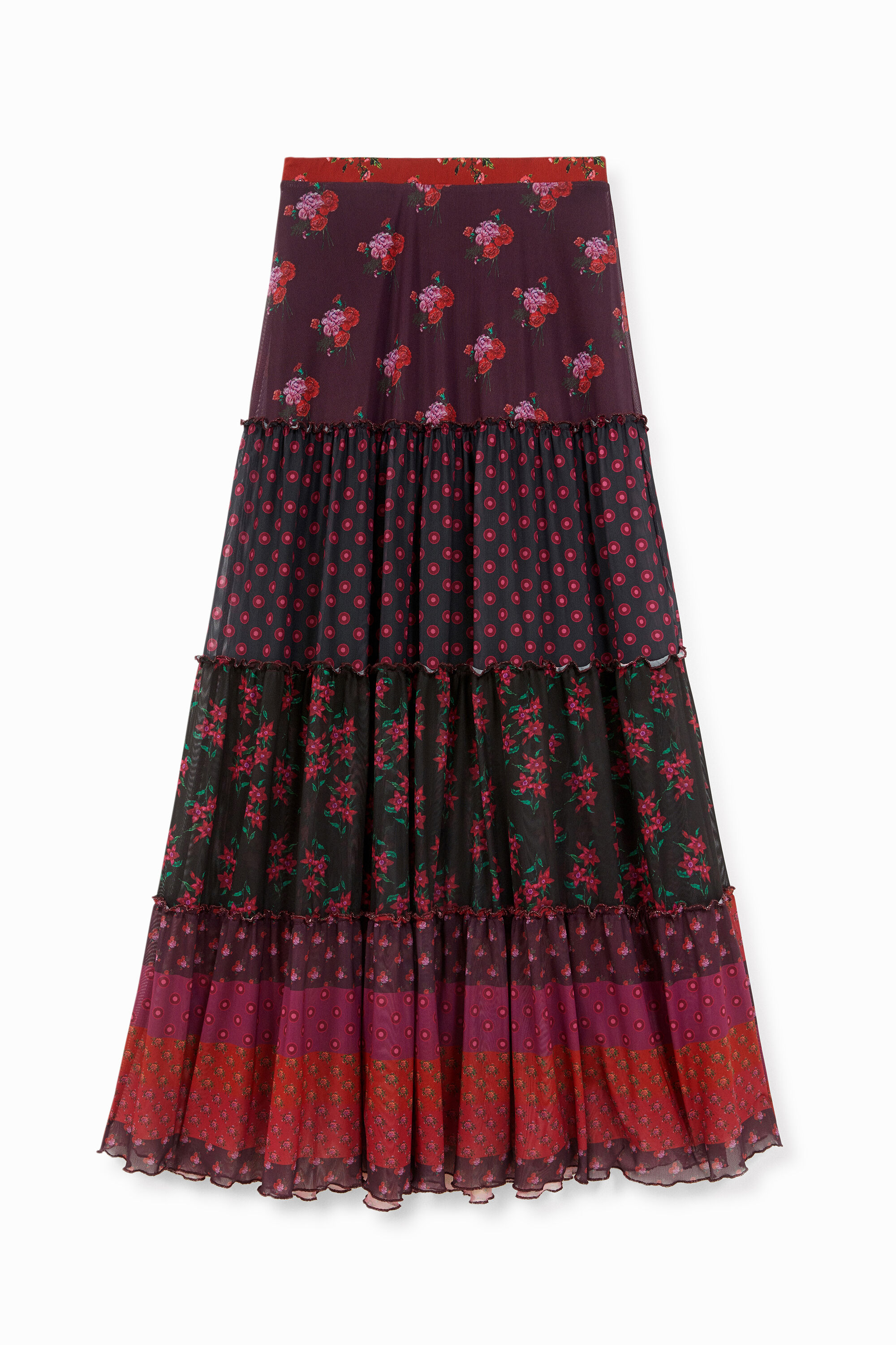 Jupe longue volants boho Desigual