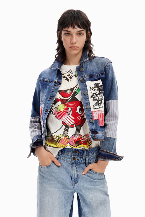 PATCHWORK MICKEY MOUSE DENIM JACKET