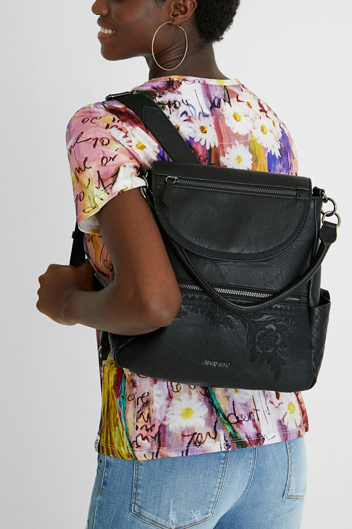 Rucksack in Lederoptik Blumen | Desigual