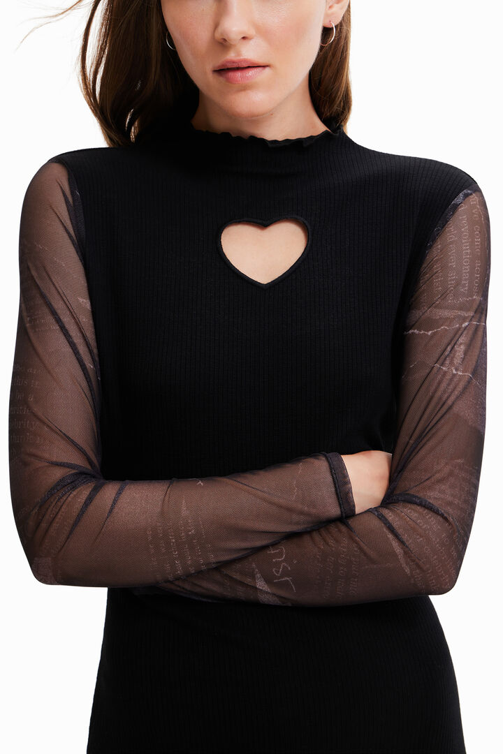 Abito mini costine cuore | Desigual