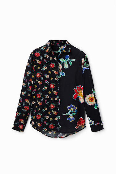 Floral half-and-half shirt | Desigual