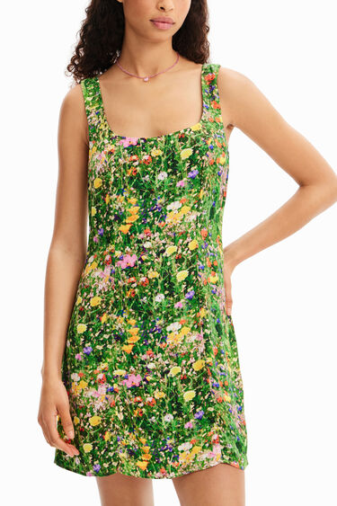 Vestido corto flores Desigual.com