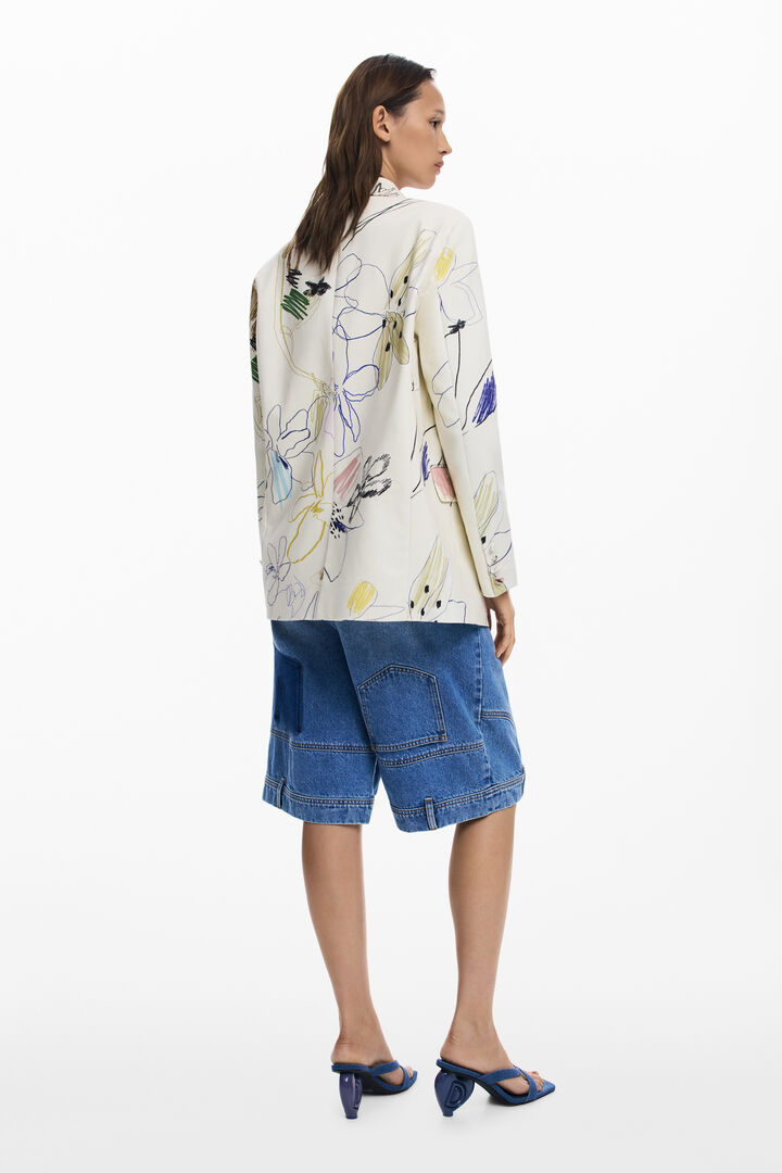 Blazer with strokes | Desigual