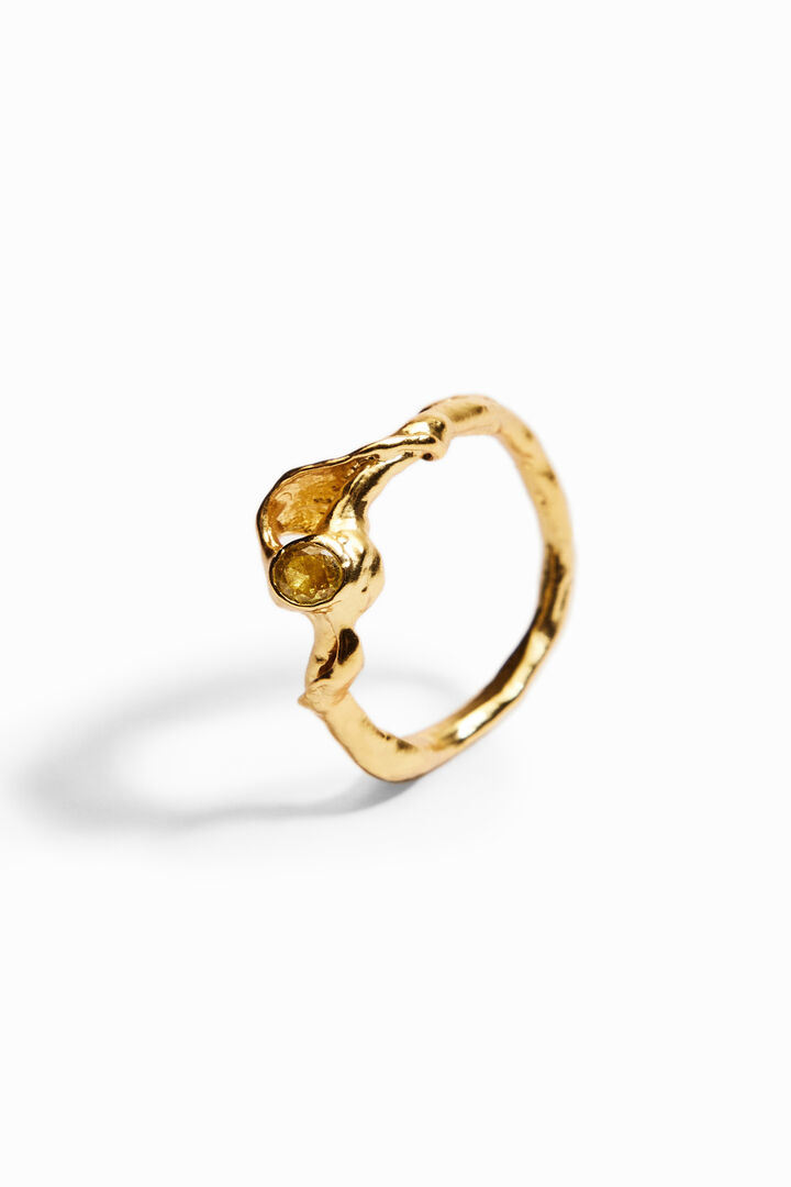 Zalio gold plated cubic zirconia ring | Desigual