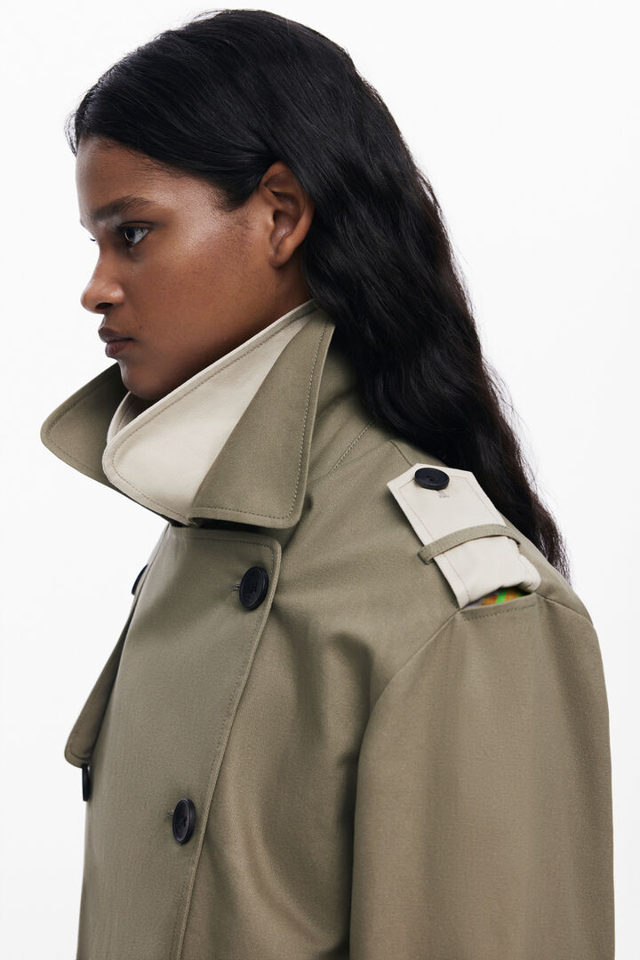 Detachable two-tone trench coat | Desigual