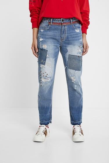 Boyfriend Jeans Studs Desigual Com