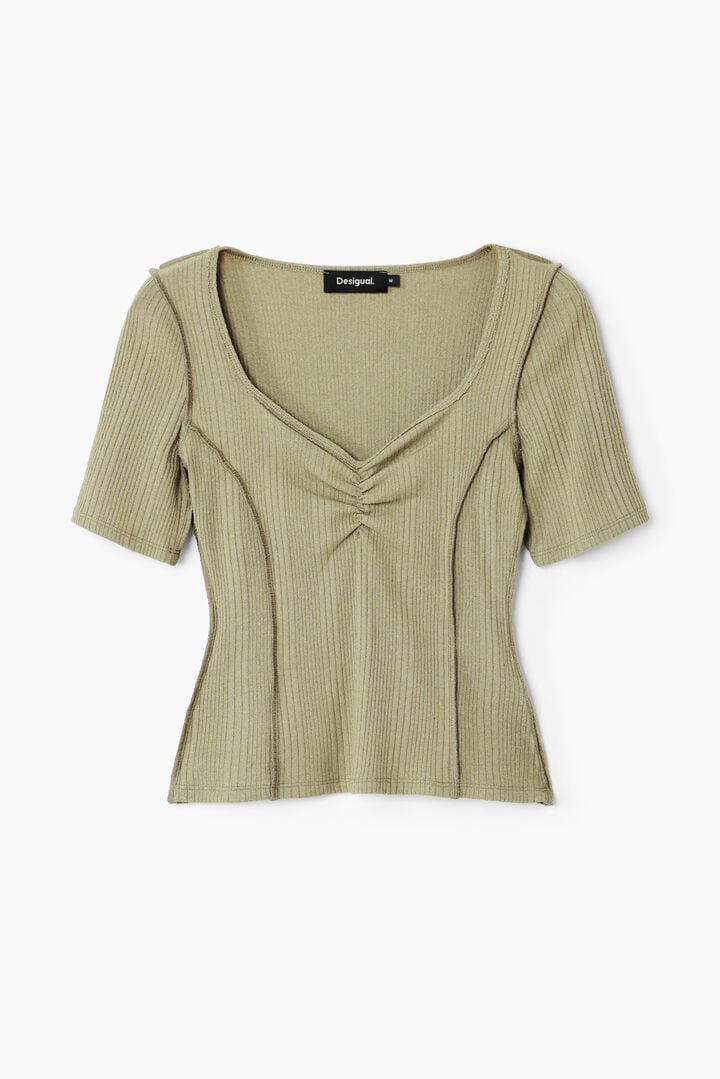 Camiseta escote fruncido | Desigual