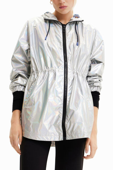 Parca metal·litzada amb caputxa | Desigual