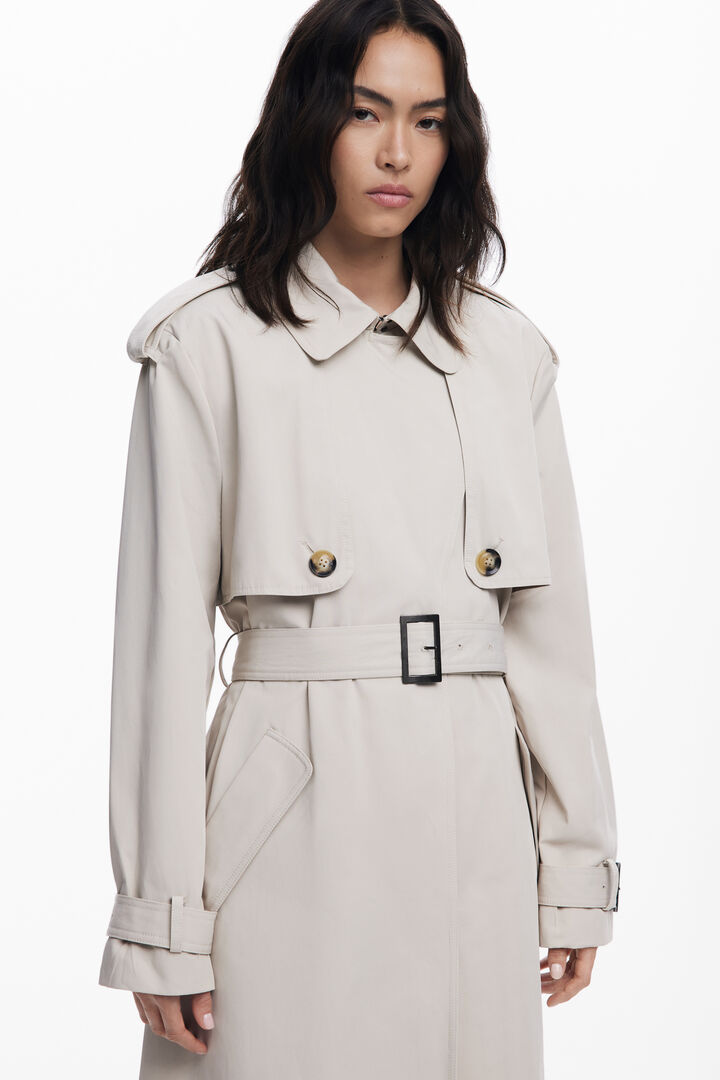 Trench espalda plisada | Desigual