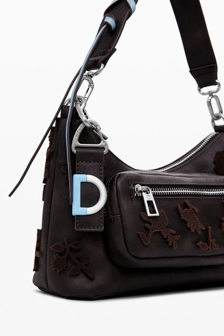 Kleine Umhängetasche mit Blumenmuster und Textur | Desigual