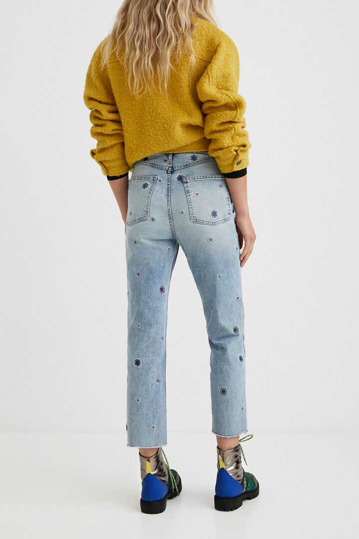 Jean Straight chevilles mandalas | Desigual