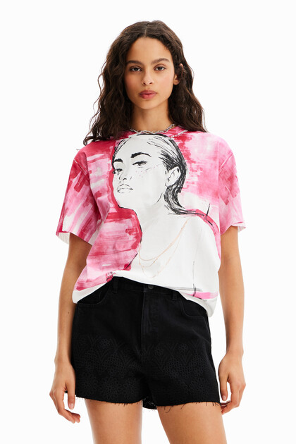 Camiseta ilustración chica