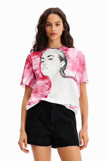 Camiseta ilustración chica | Desigual
