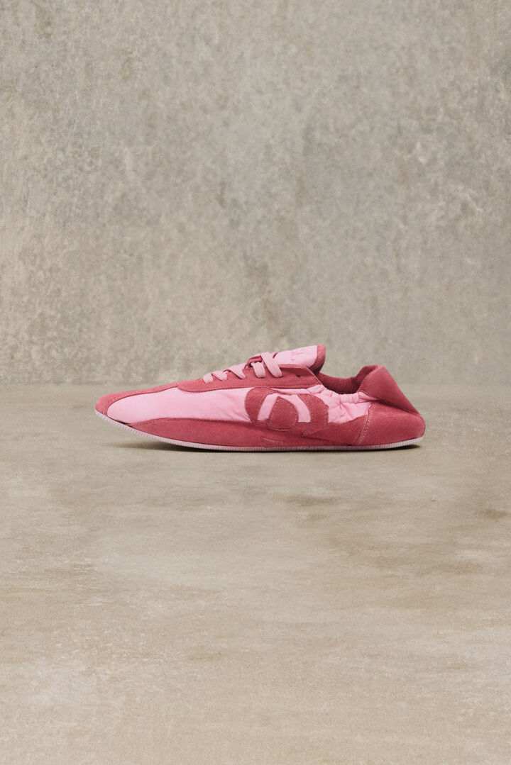 Zapatilla piel combinada studio