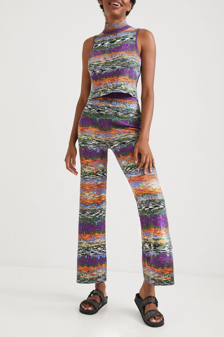 Pantalons acampanats space dye | Desigual