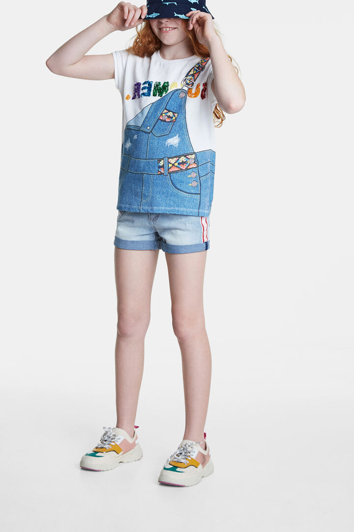 Camiseta trampantojo de peto vaquero | Desigual