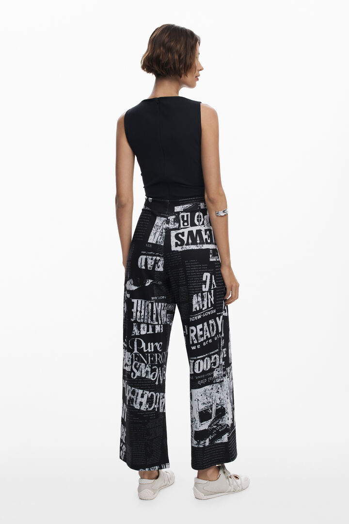 Combined newspaper jumpsuit | Desigual