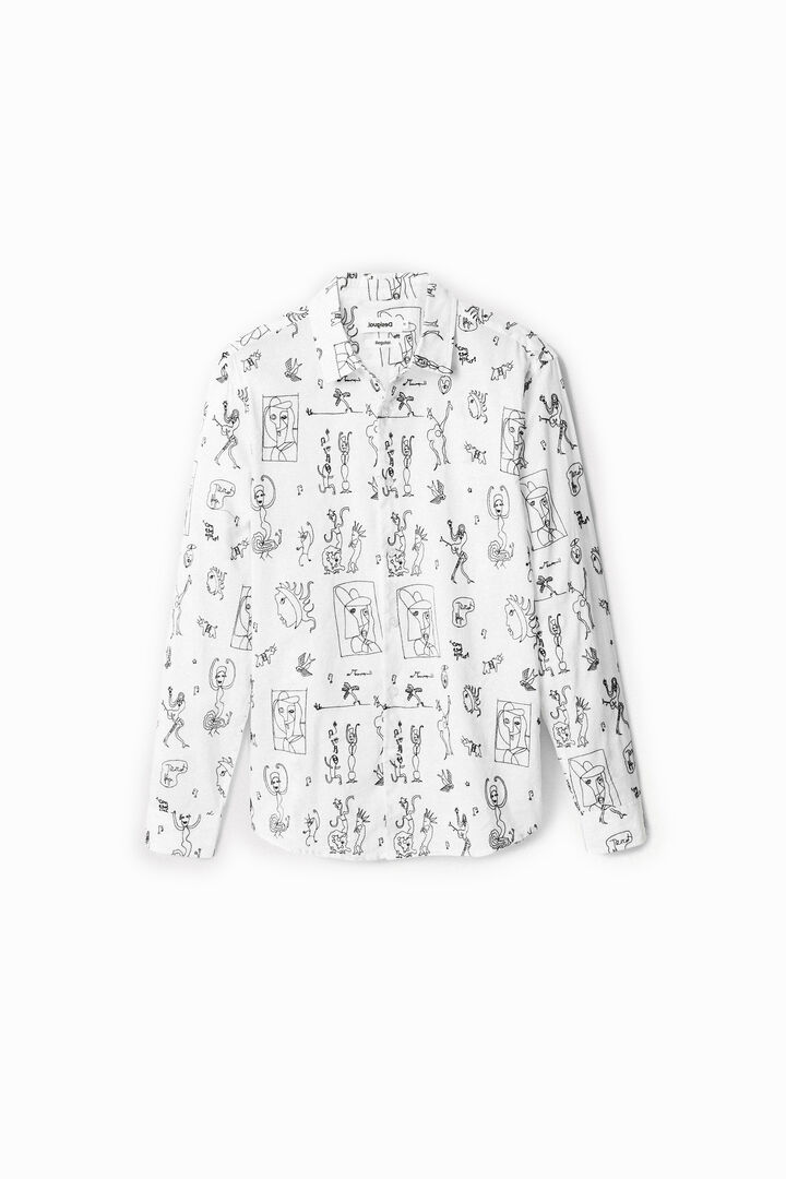Long-sleeve embroidered shirt | Desigual