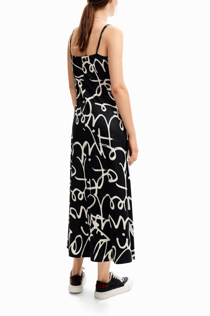 Abito midi messaggi lingerie | Desigual