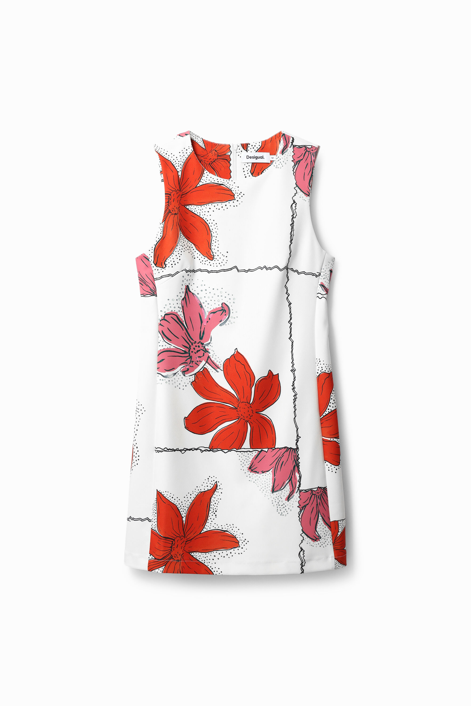 Vestido mini pichi flores - WHITE - L