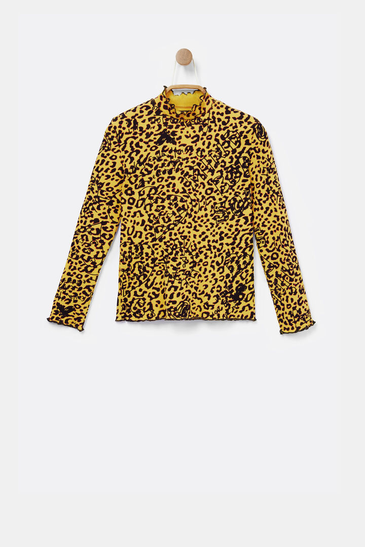 T-shirt côtelé animal print | Desigual