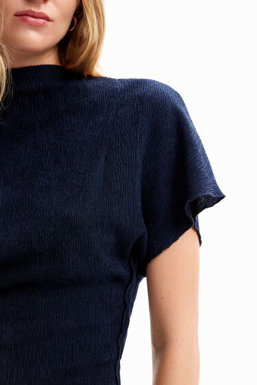 Plain textured blouse | Desigual
