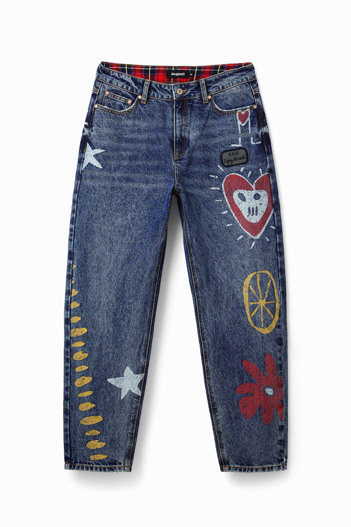 Straight heart jeans