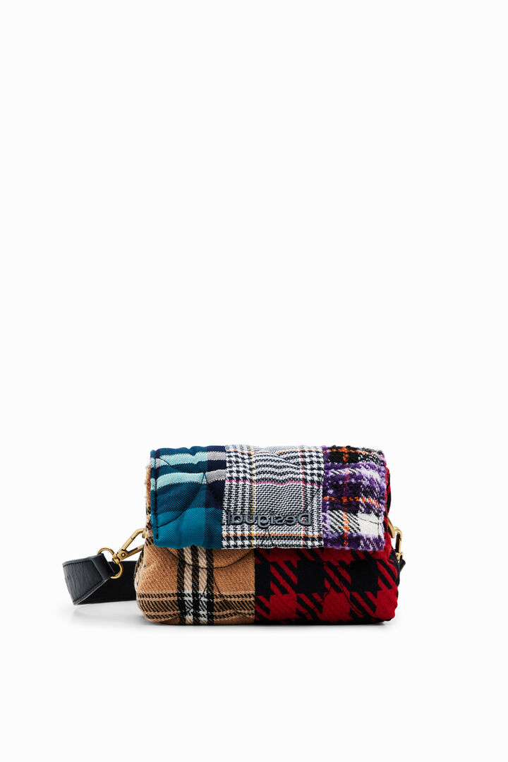 Mini tartan crossbody bag | Desigual