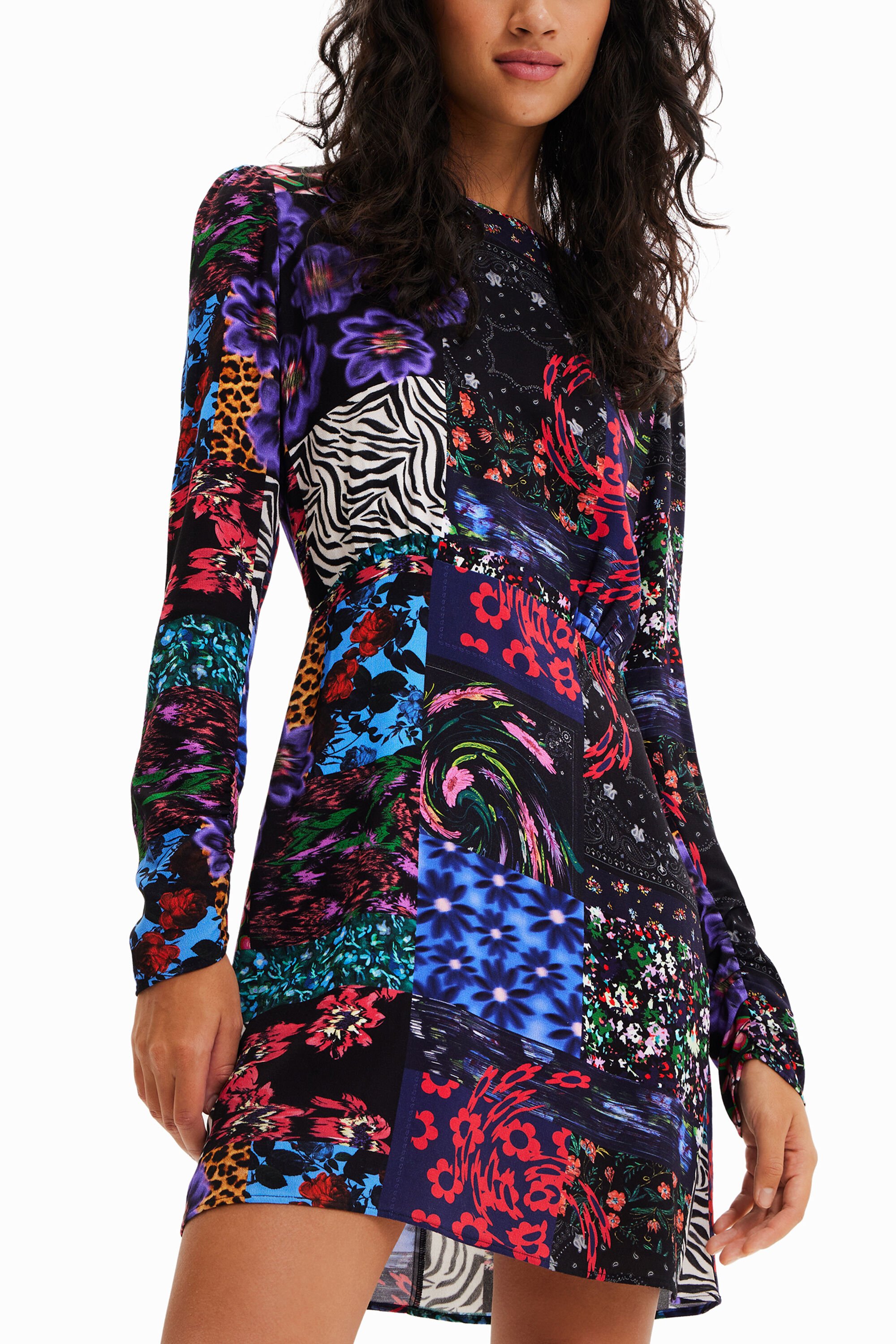 Desigual hotsell patchwork dress
