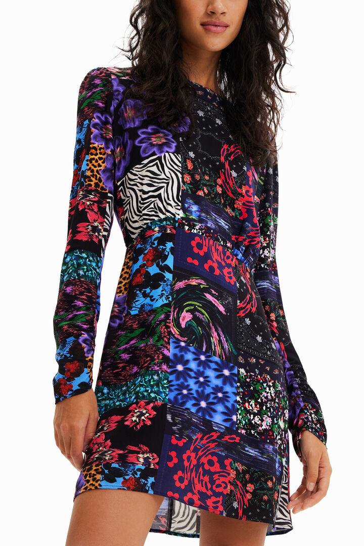 Abito patch cut-out corto | Desigual