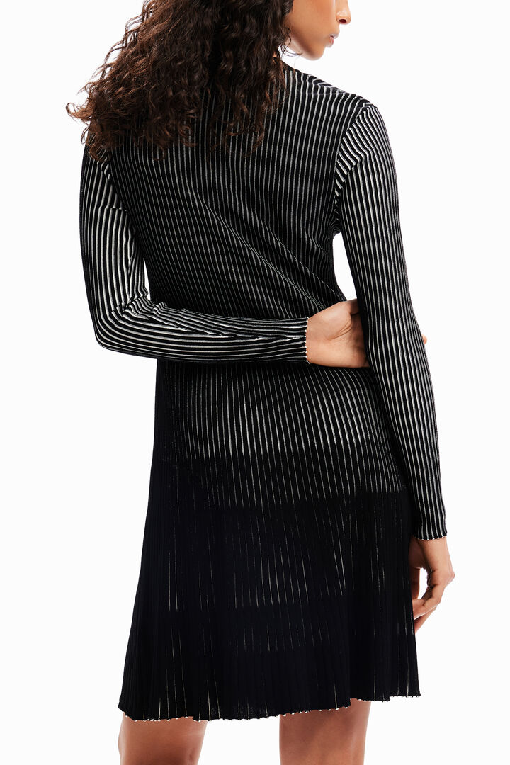 Vestido curto canelado | Desigual