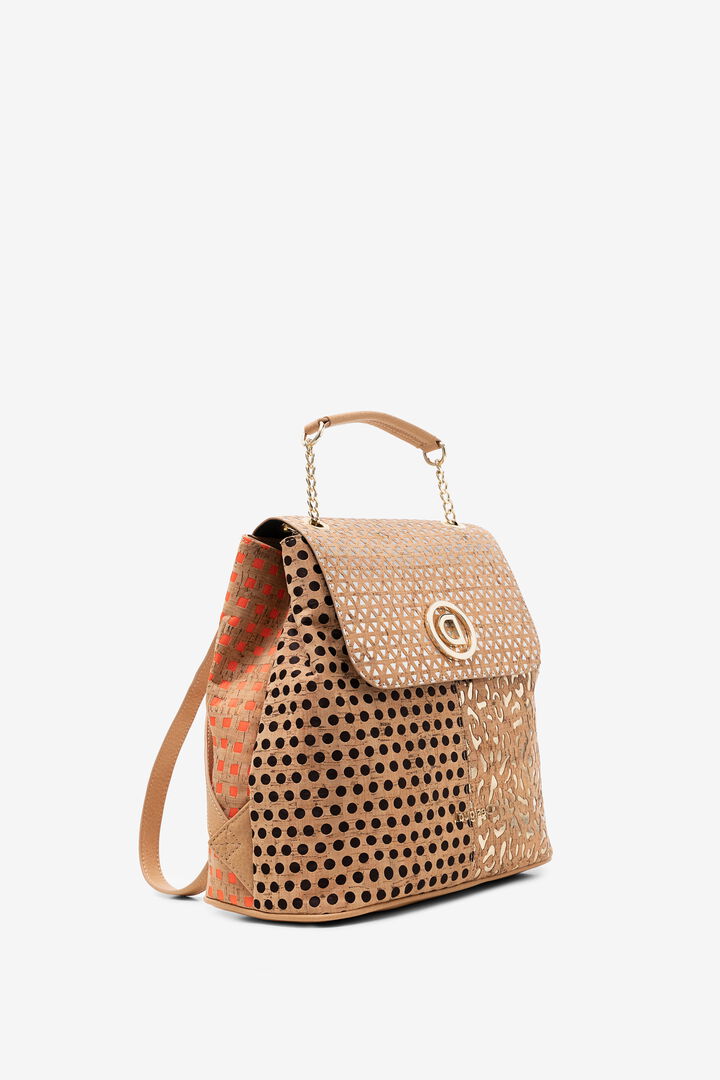 Zaino patch in sughero e dettagli metallici | Desigual