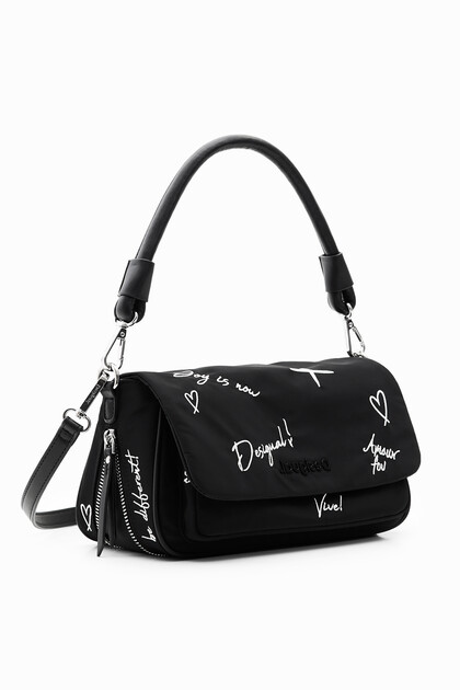 Midsize embroidered crossbody bag
