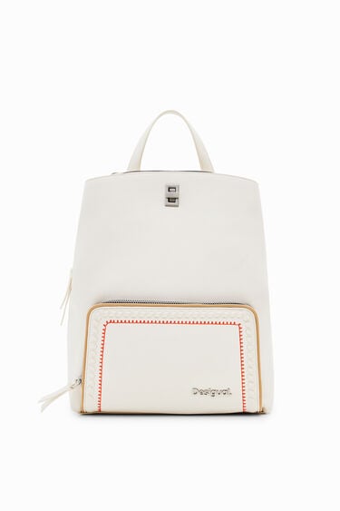 M multi-position embroidered backpack | Desigual