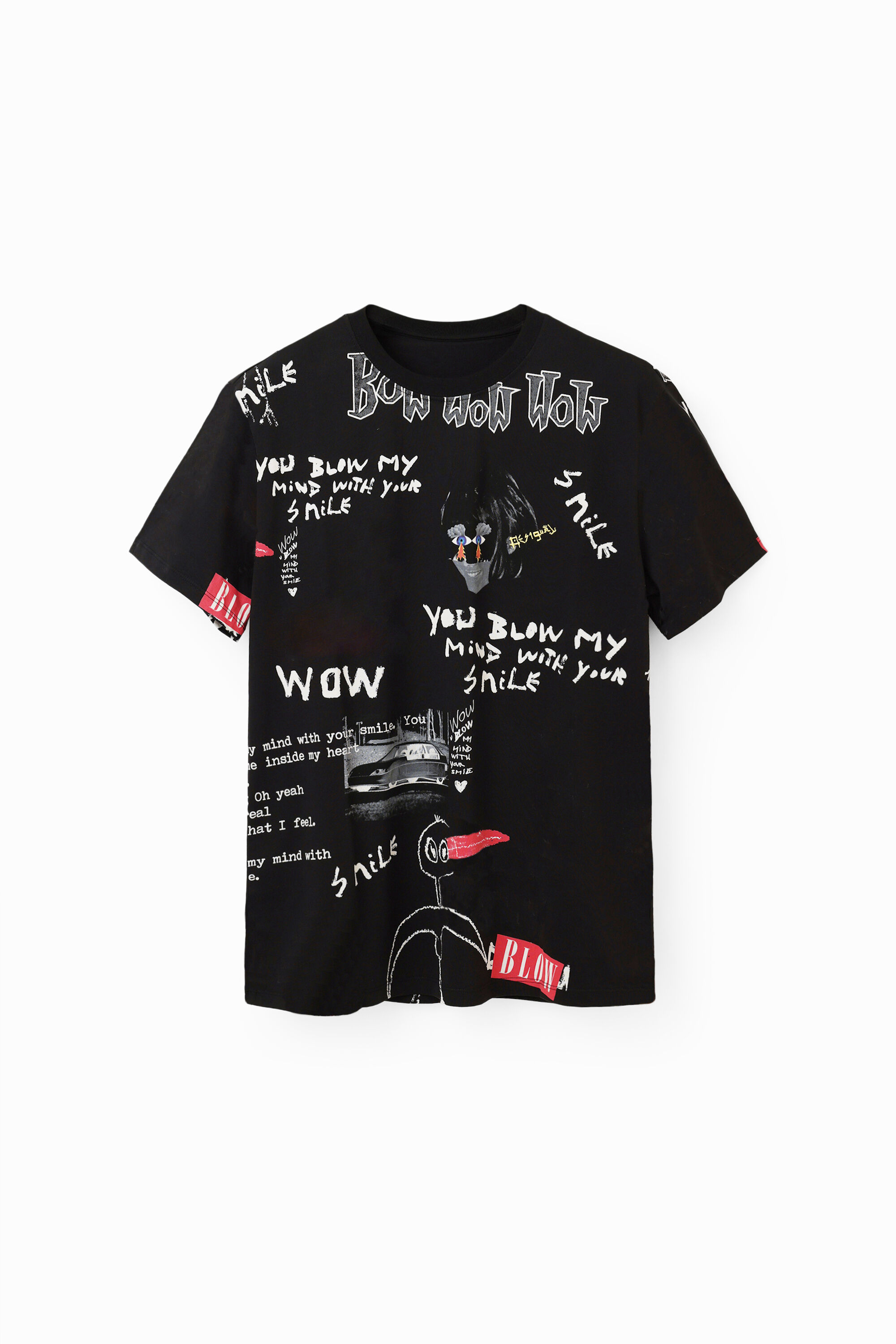 Maglietta manica corta scritte - BLACK (M)