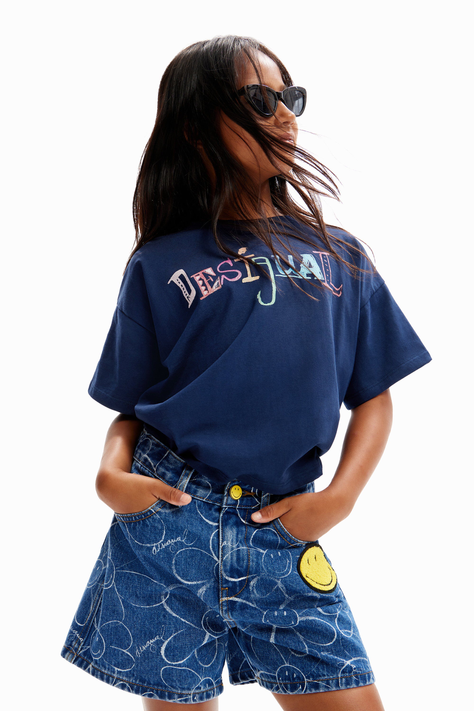 Desigual Smiley Originals ® denim shorts