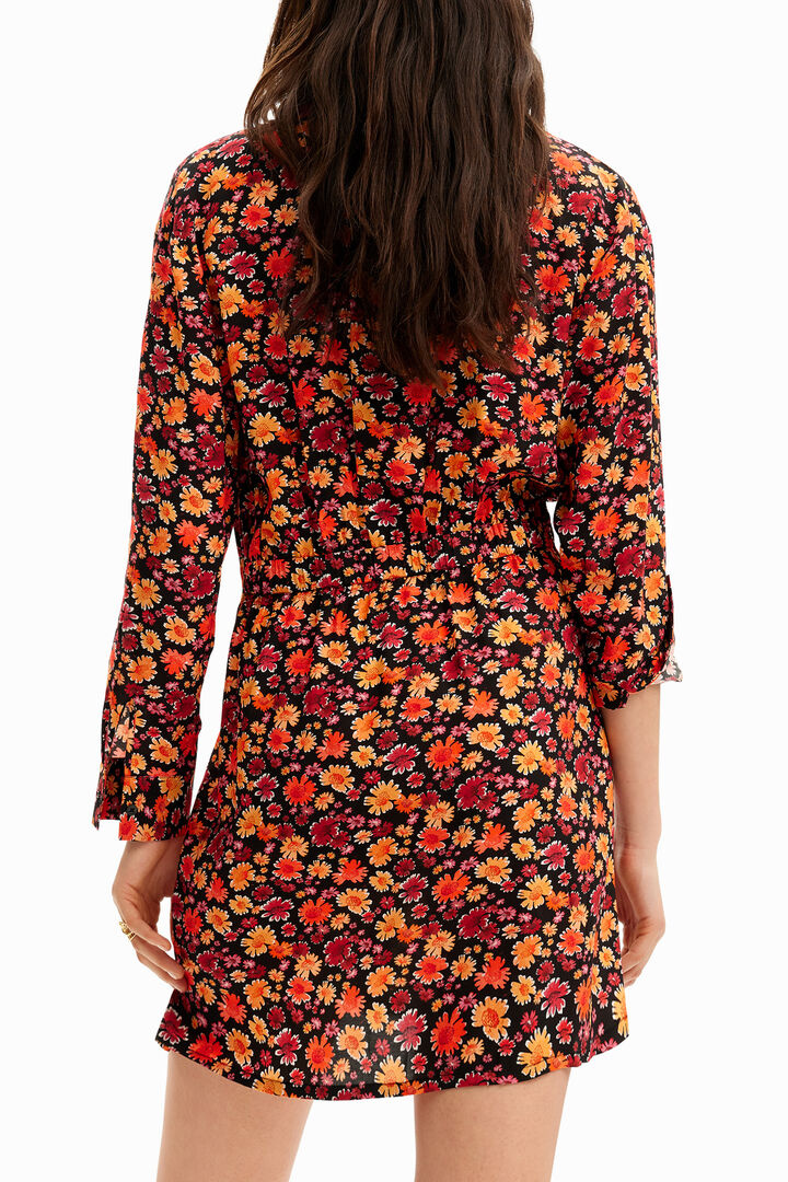 Short floral shirt dress | Desigual