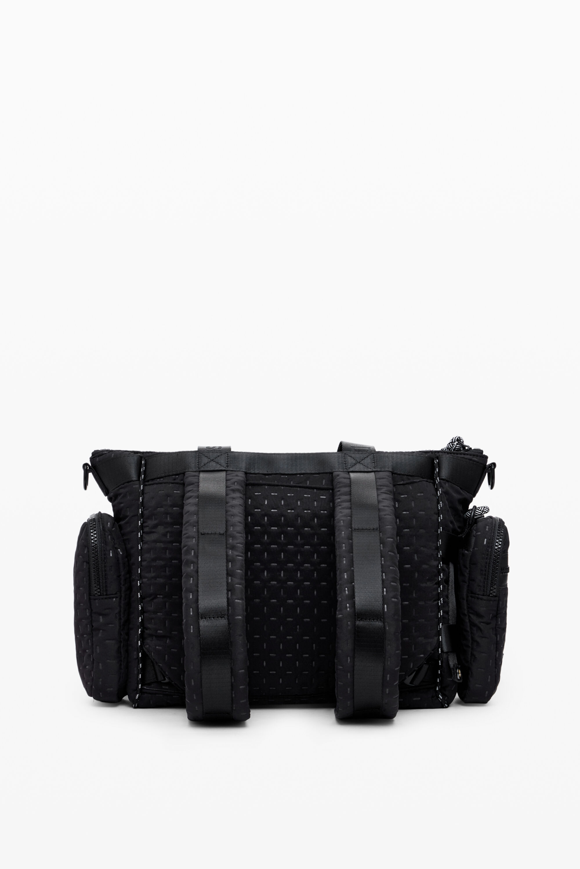 Desigual Xl Multiposition Voyager Bowling Bag In Black