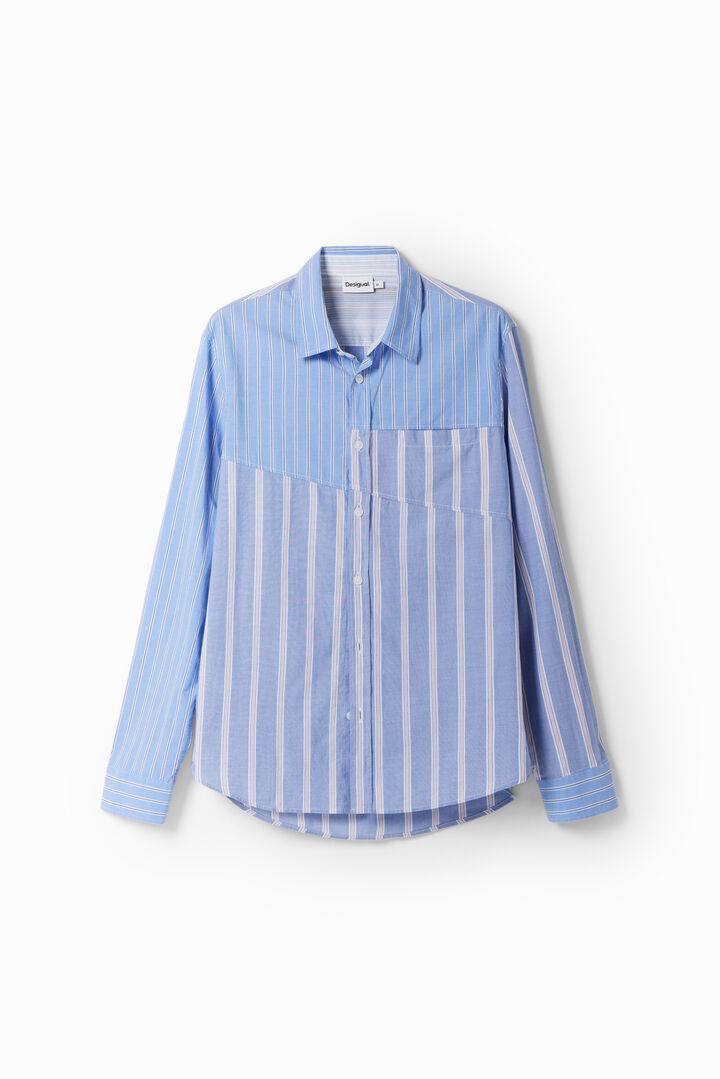 Patchwork striped shirt