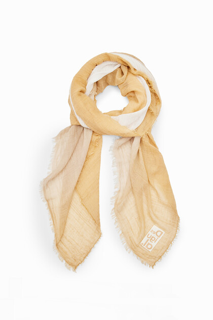 Rectangular tie-dye gradient foulard