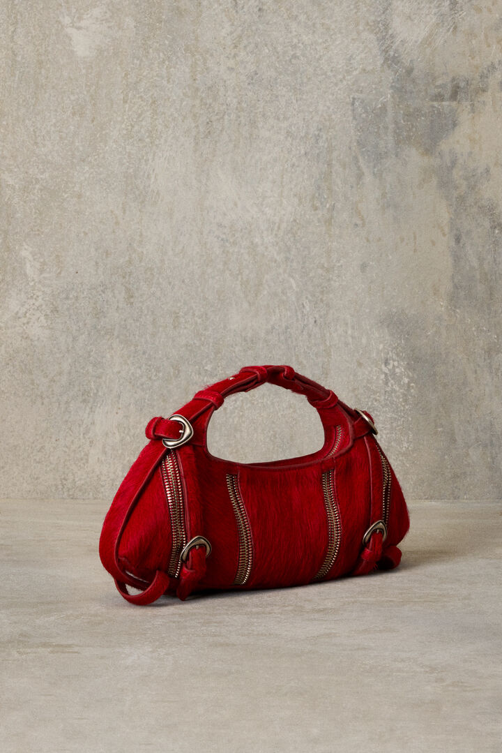 Medium leather bag zippers studio | Desigual