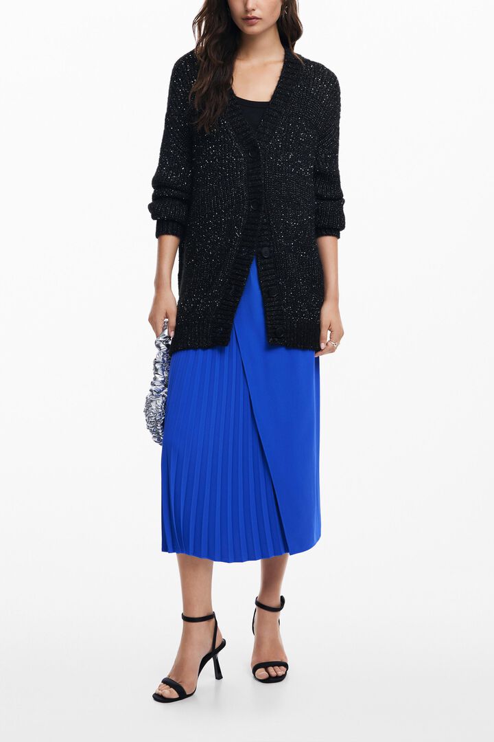 Pleated midi skirt | Desigual