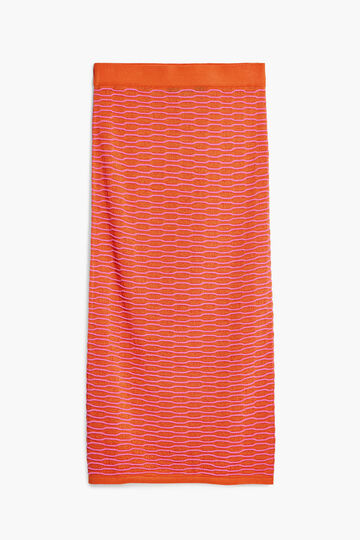 Falda midi textura ondas | Desigual