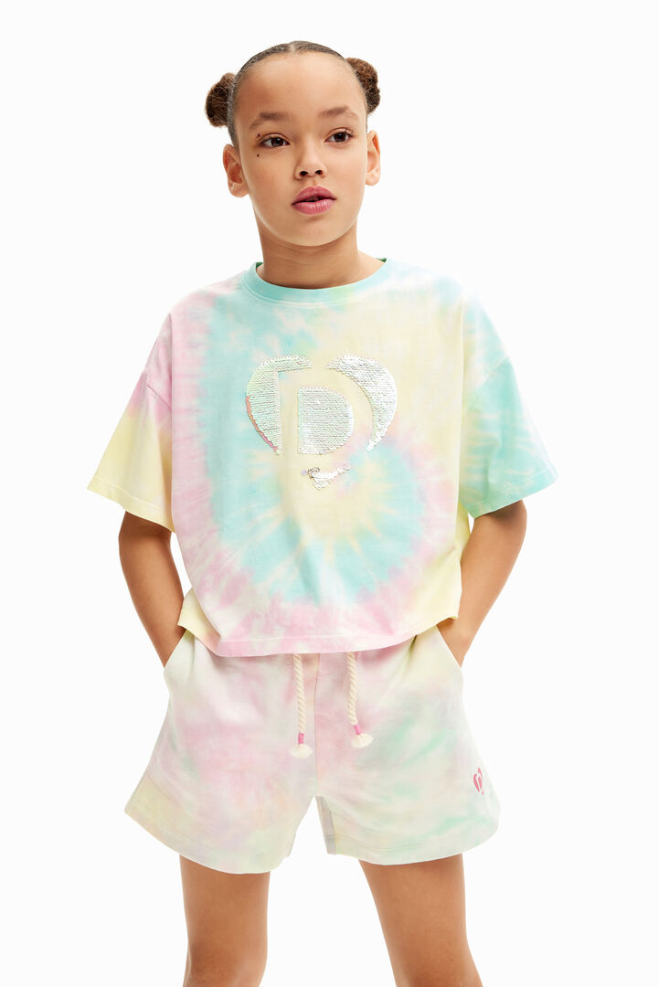 Short molleton tie and dye