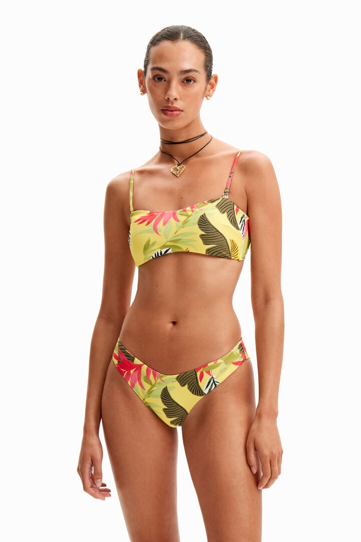 Tropisches Bandeau-Bikini-Oberteil