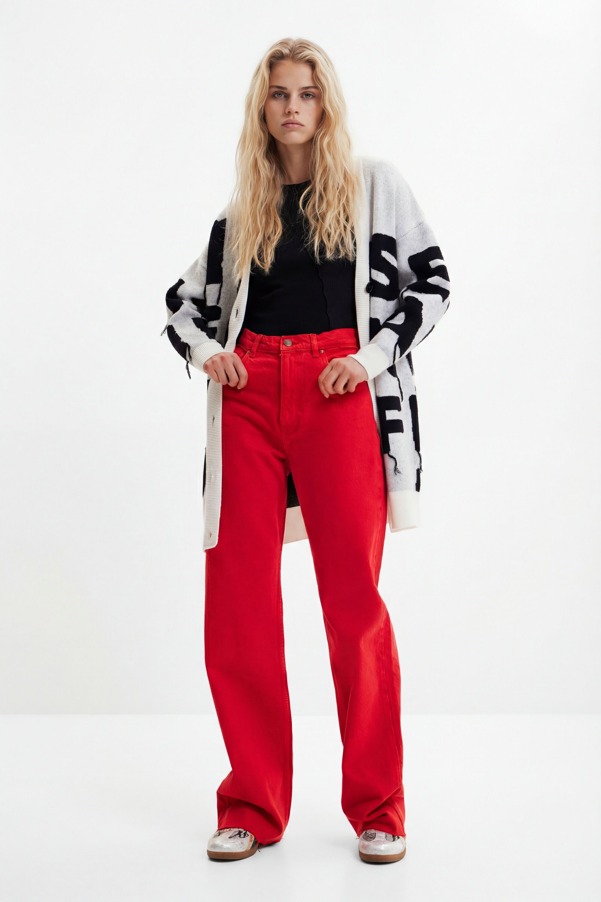 Straight cropped jeans